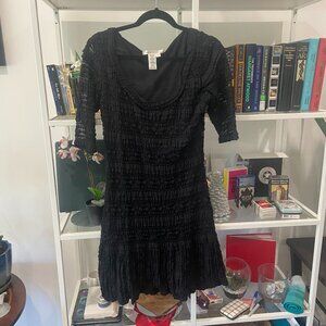 Max Studios black lace 3/4 sleeve dress